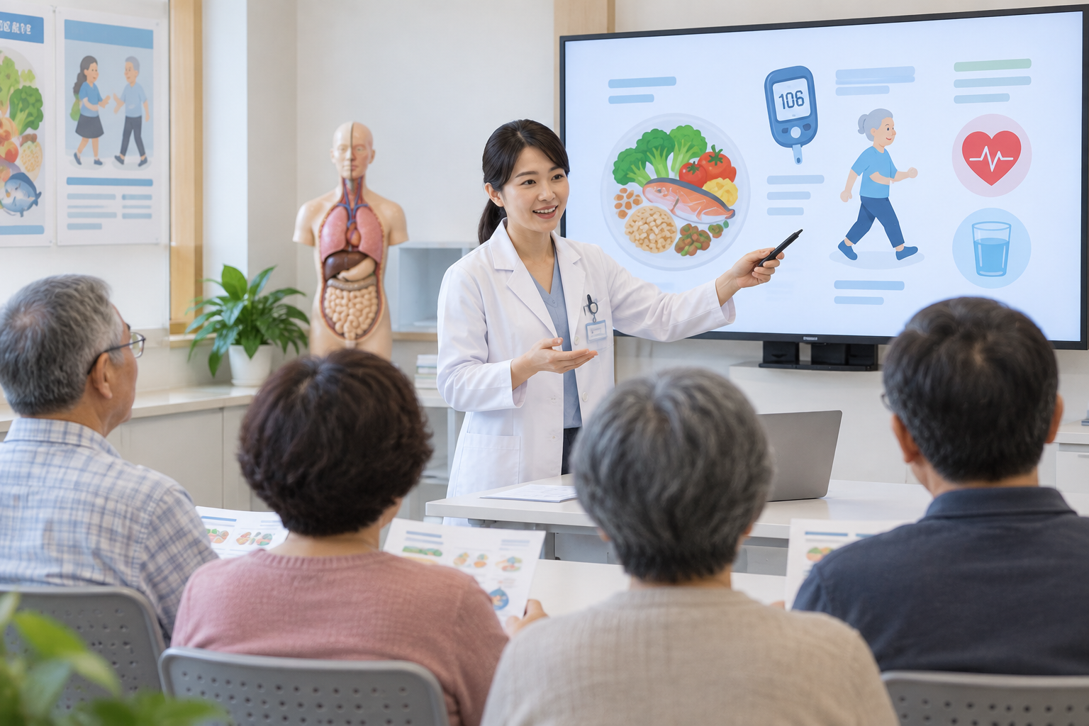 醫療團隊進行健康衛教課程